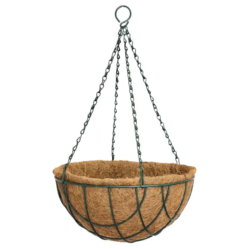 Clyde Garden Lattice Wire Hanging Basket with Coco Liner