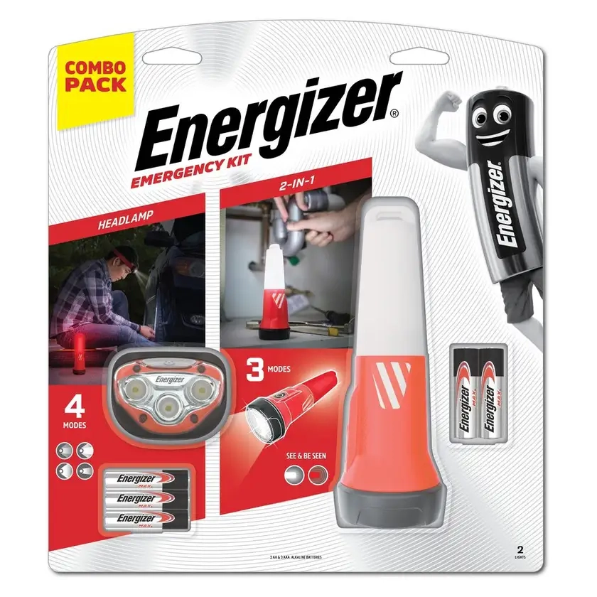 Energizer 2 In 1 Torch & Headlight Emergency Kit