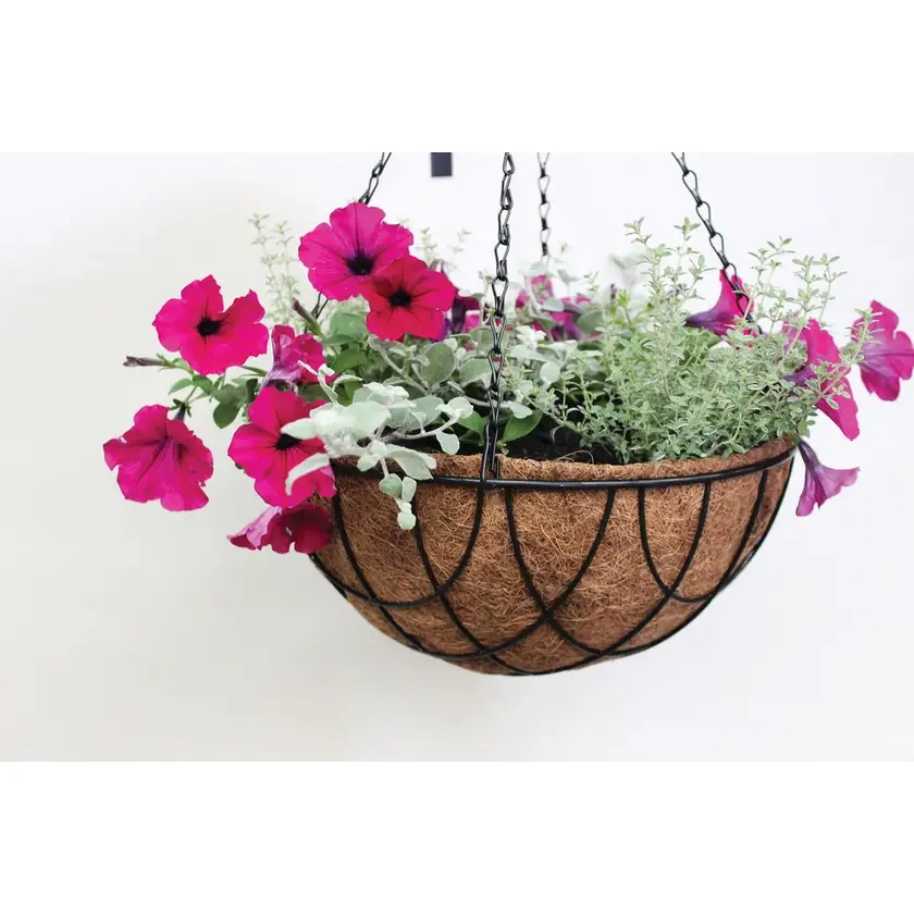 Northcote Pottery Lattice Hanging Wire Basket Green 450mm