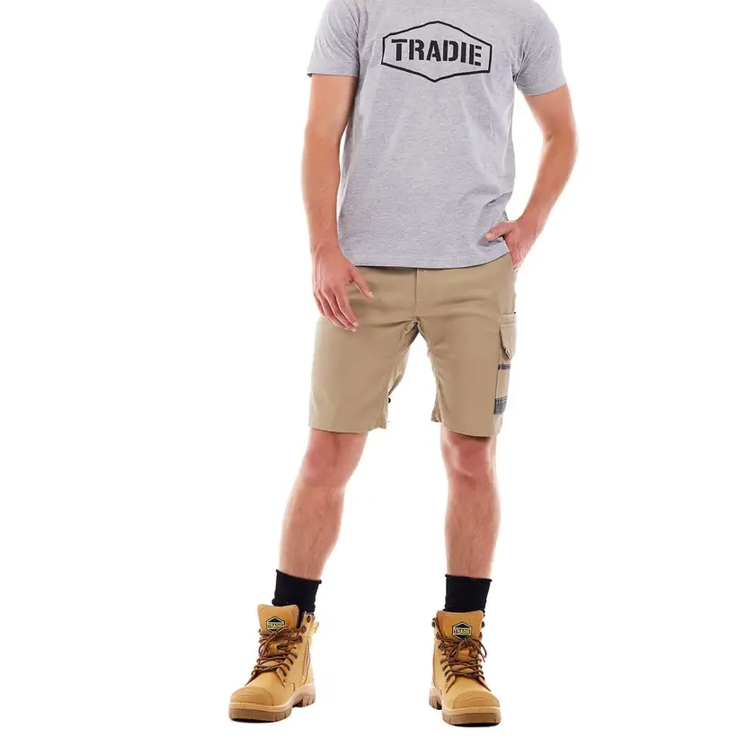 Tradie Slim Fit Cargo Shorts - Khaki