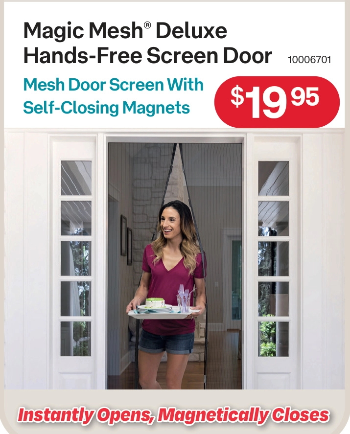 Magic Mesh® Deluxe Hands-Free Screen Door