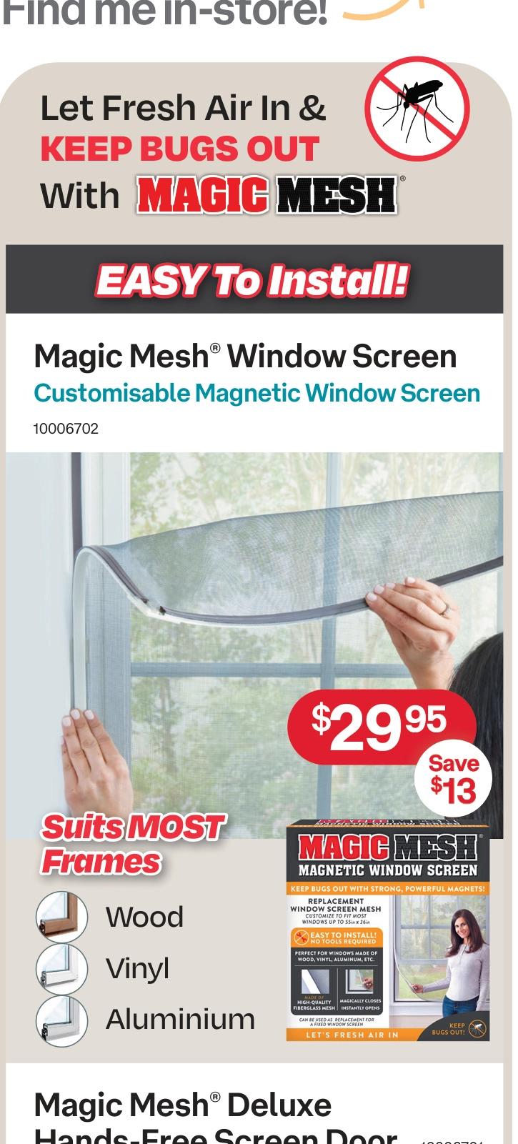 Magic Mesh® Window Screen