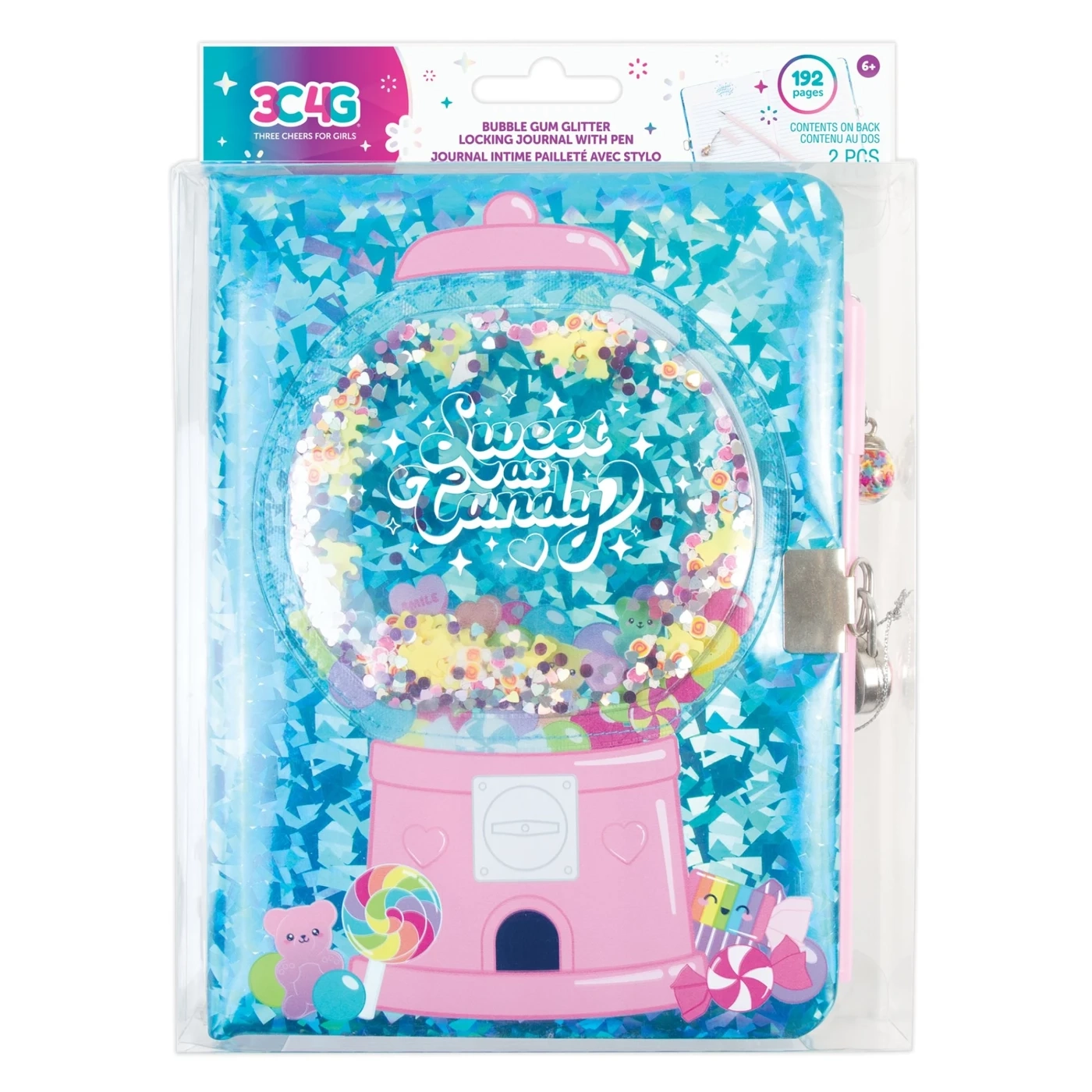 3C4G Bubblegum Glitter Locking Journal