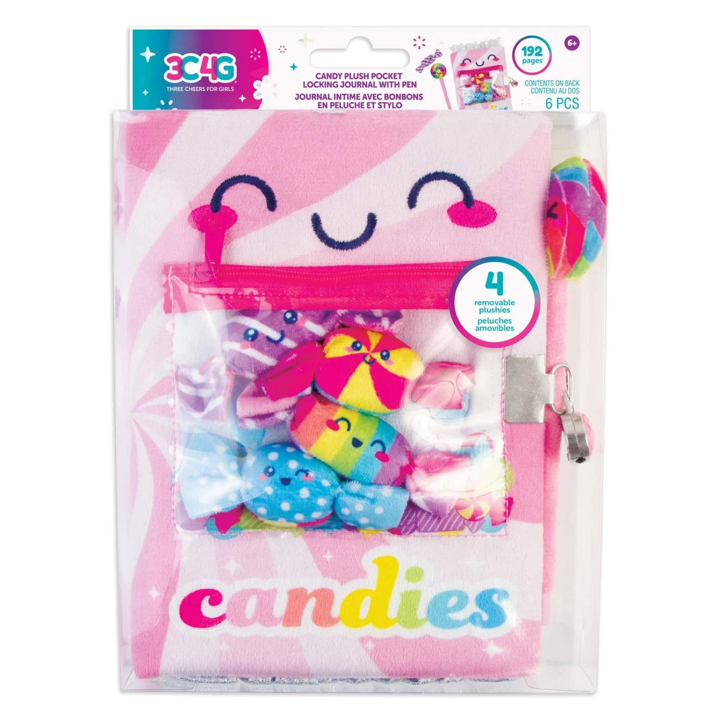 3C4G Candy Plush Pocket Locking Journal