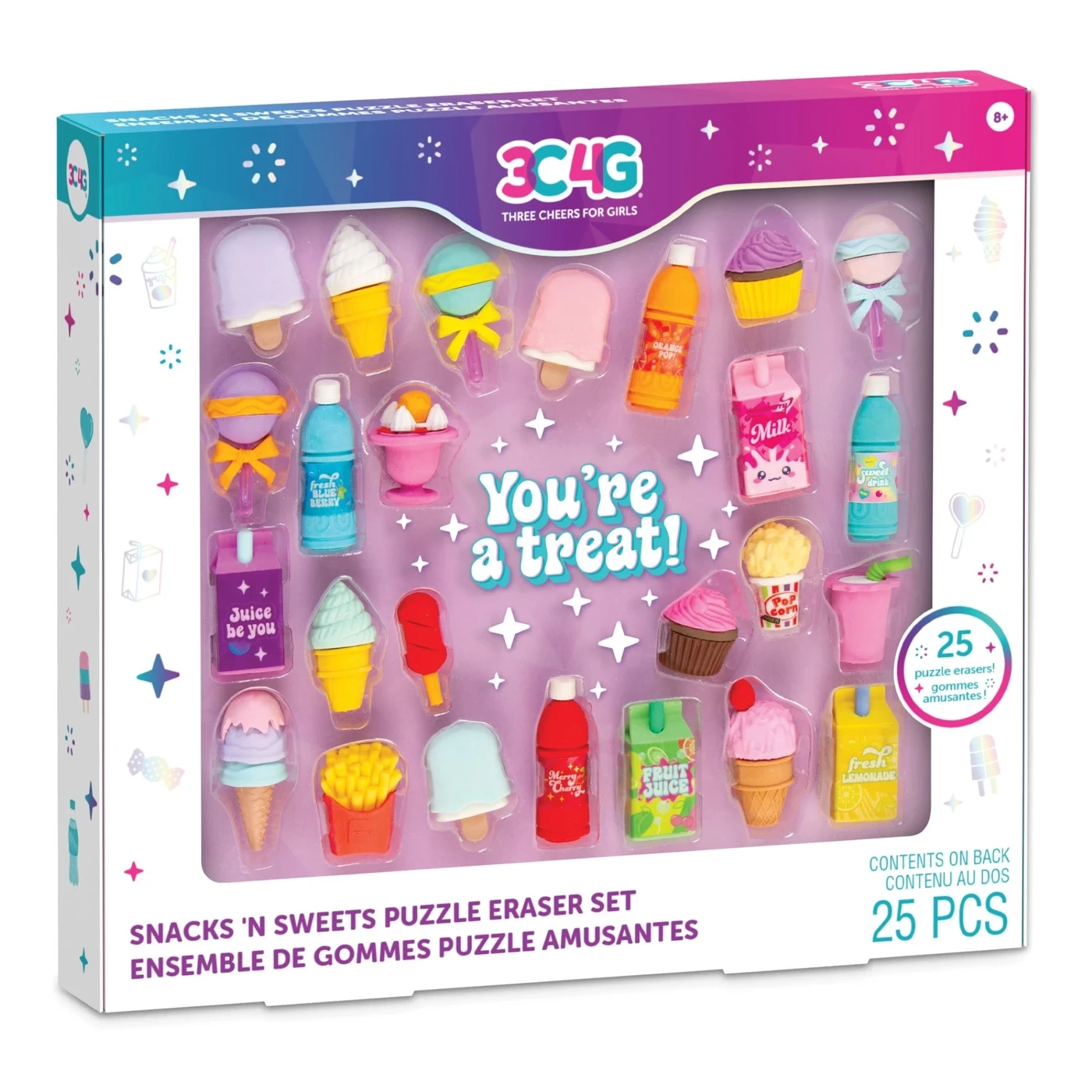 3C4G Snacks N Sweets Puzzle Eraser Set