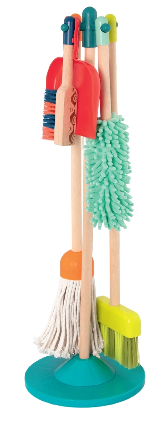 B. toys Wooden Cleaning Play Set