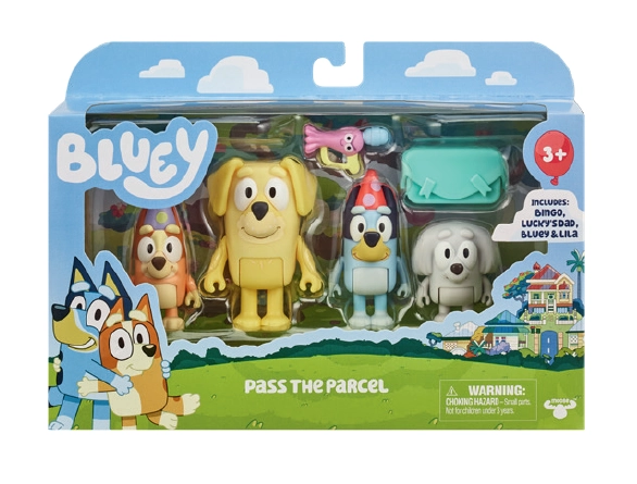 Bluey Family 4 Pack Figure Set Assorted