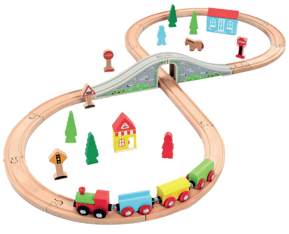 ELC Wooden Figure 8 Train Set