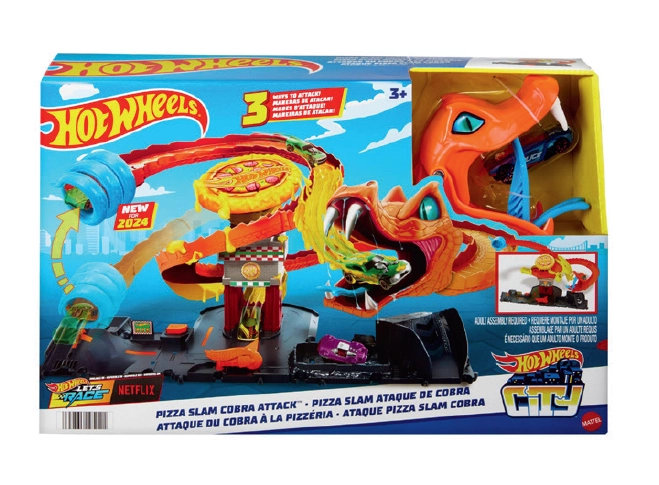 Hot Wheels City Pizza Slam Cobra Attack Playset