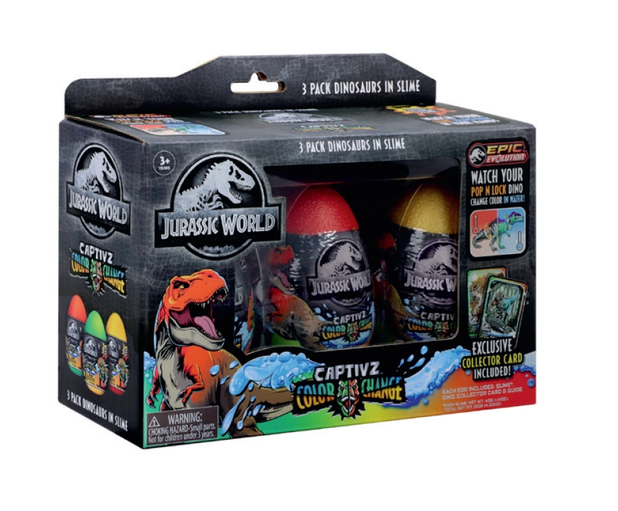 Jurassic Captivz Colour Change 3 pack