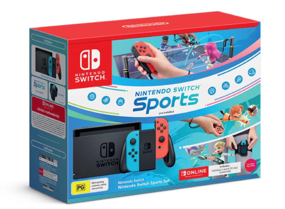 Nintendo Switch Neon Console - Sports Set Bundle