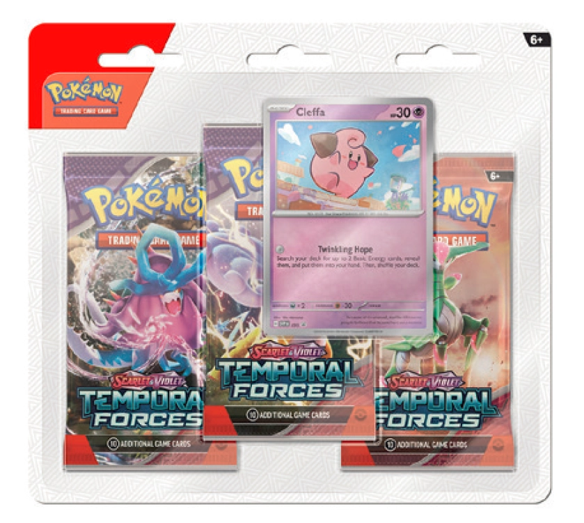 Pokemon TCG: Scarlet & Violet - Temporal Forces Three-Booster Blister Assorted