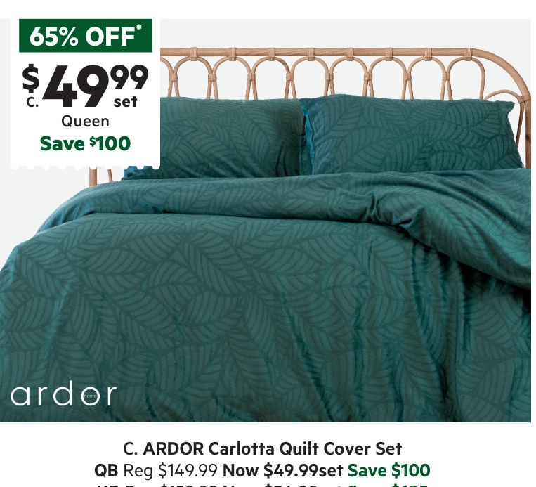 Ardor Carlotta Quilt Cover Set Forest