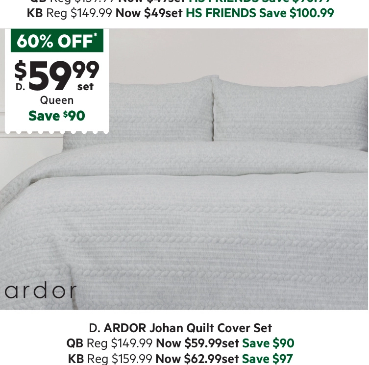 Ardor Johan Quilt Cover Set Natural