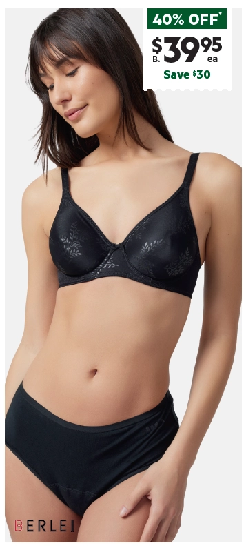 Berlei Women's Sweatergirl Non-Contour Bra Black