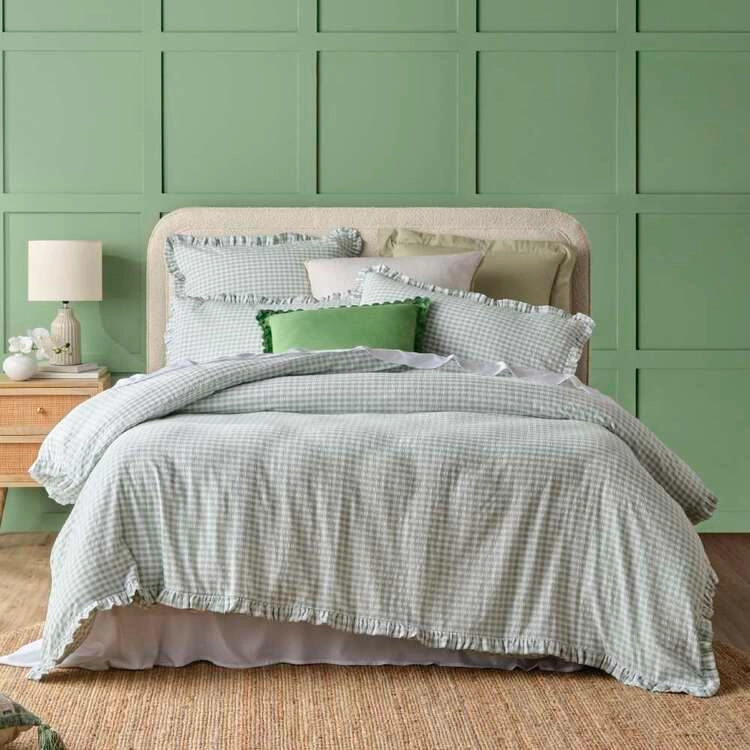 Chyka Home Laze Cotton Quilt Cover Set Green