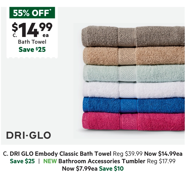 Dri Glo Embody Classic Towel Collection Cypress