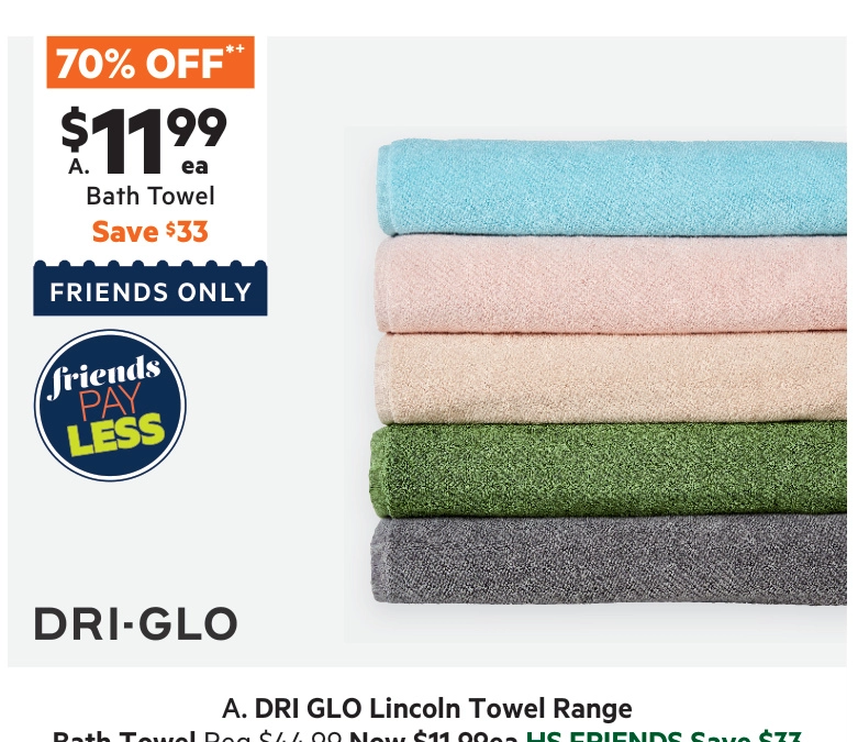 Dri Glo Lincoln Towel Collection Aqua