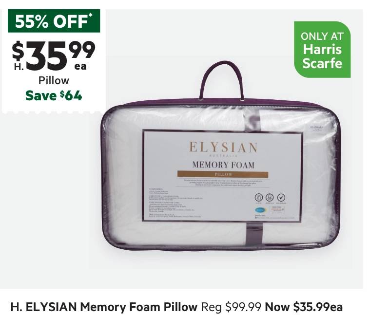 Elysian Memory Foam Standard Pillow