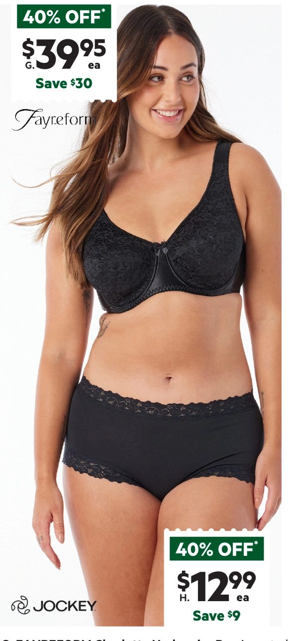 Fayreform Women's Charlotte Underwire Bra Black