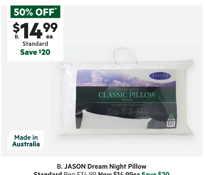 Jason Dream Night Polyester Pillow Medium Standard