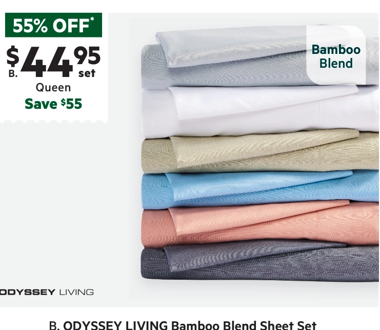 Odyssey Living Bamboo Blend Sheet Set Beach