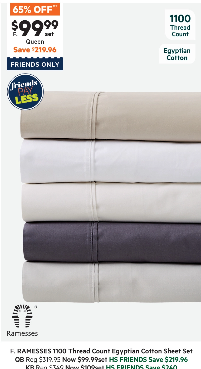 Ramesses 1100 Thread Count Egyptian Cotton Sheet Set Charcoal