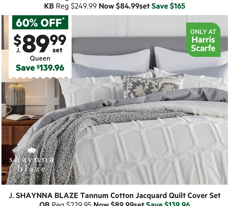 Shaynna Blaze Tannum Cotton Jacquard Quilt Cover Set