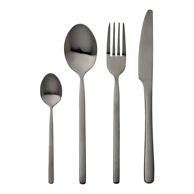 Smith + Nobel Arte 24-Piece Cutlery Set Shiny Black