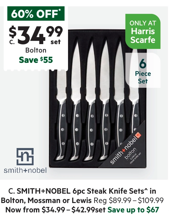 Smith + Nobel Bolton 6-Piece Steak Knife Set