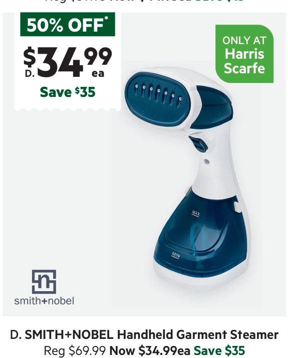 Smith + Nobel Handheld Garment Steamer HGS-1400