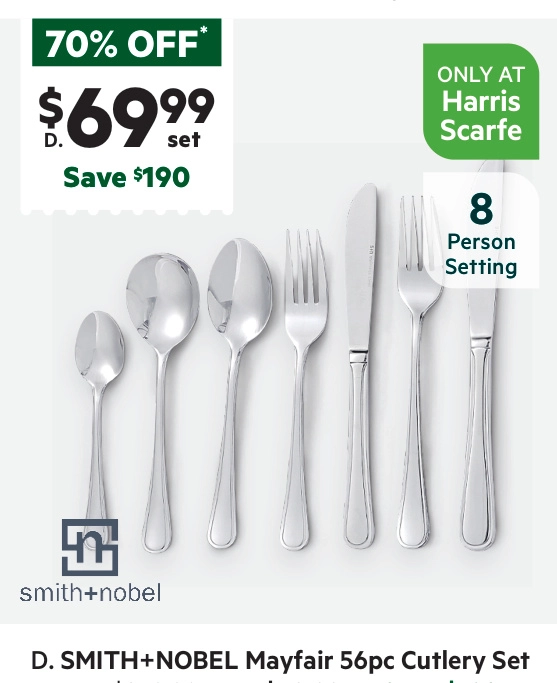 Smith + Nobel Mayfair 56-Piece Cutlery Set