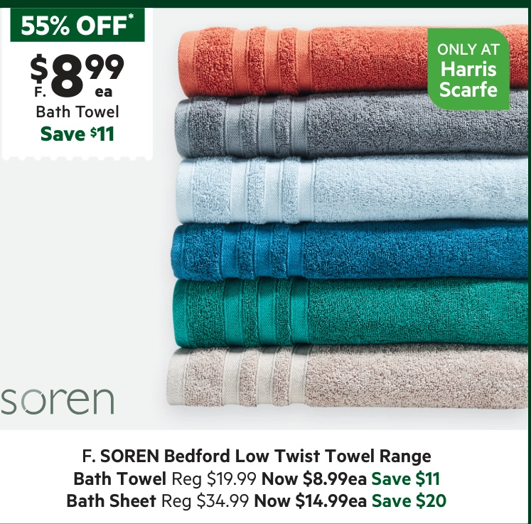 Soren Bedford Low Twist Towel Collection Charcoal