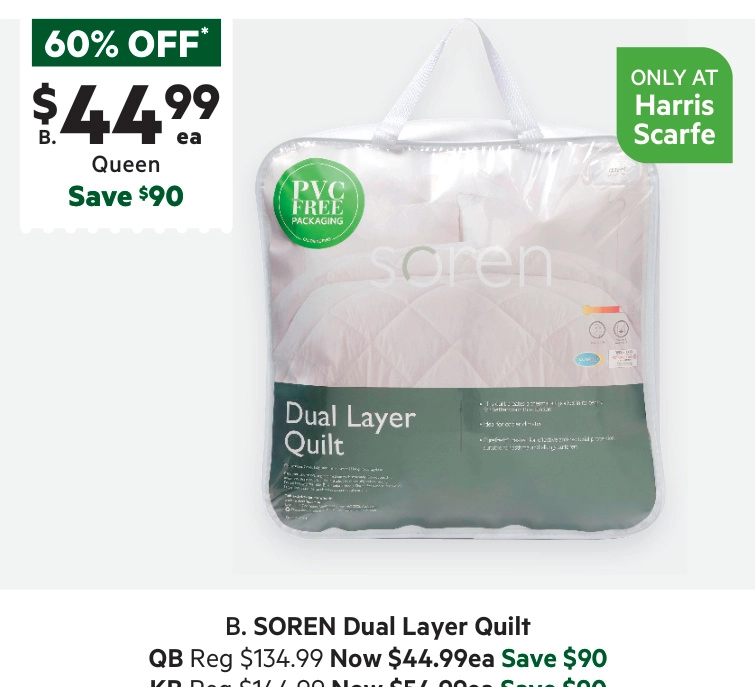 Soren Dual Layer Quilt White