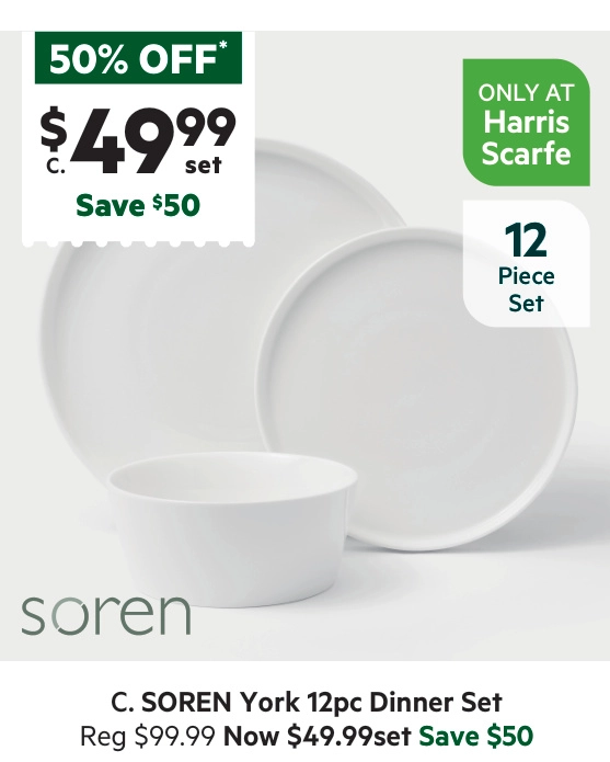 Soren York 12-Piece Dinner Set