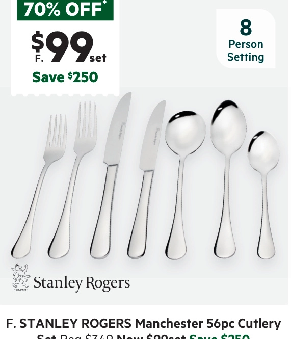 Stanley Rogers Manchester 56-Piece Cutlery Set