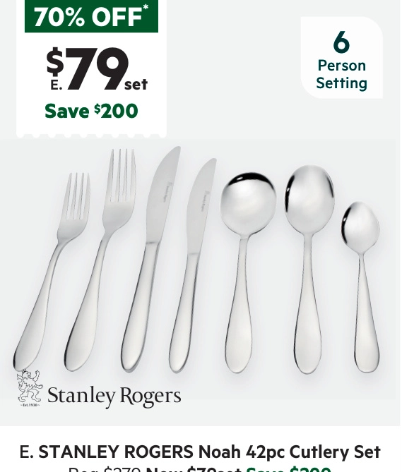 Stanley Rogers Noah 42-Piece Cutlery Set