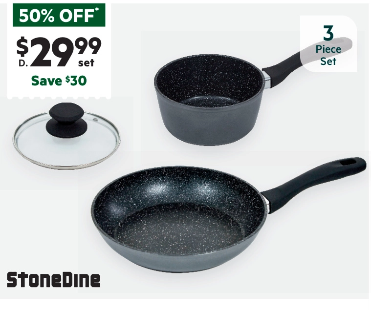 Stonedine Plus 3-Piece Cookset