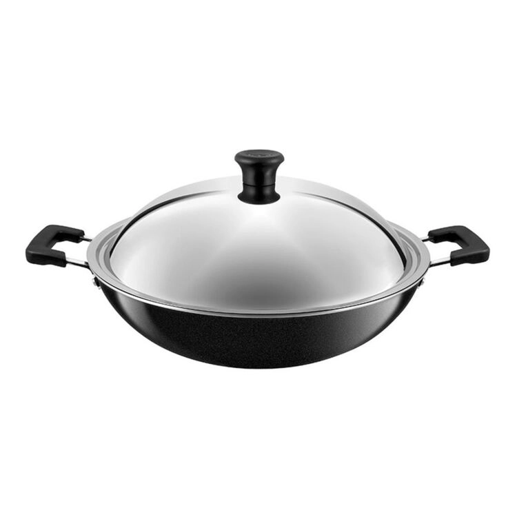 Tefal 36 cm Large Wok with Stainless Steel Lid