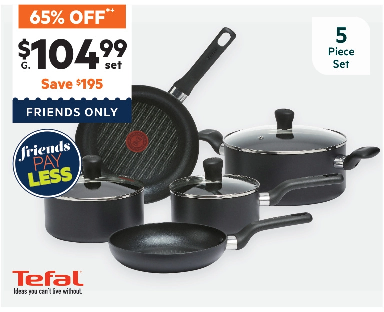 Tefal Comfort 5-Piece Hard Anodised Cookset