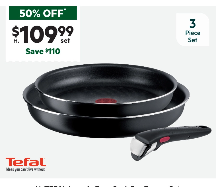 Tefal Ingenio Easy Cook & Clean 3-Piece Frypan Set