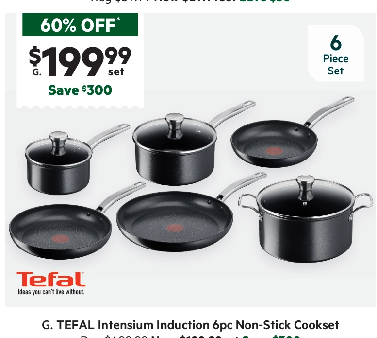 Tefal Intensium 6-Piece Induction Non-Stick Set