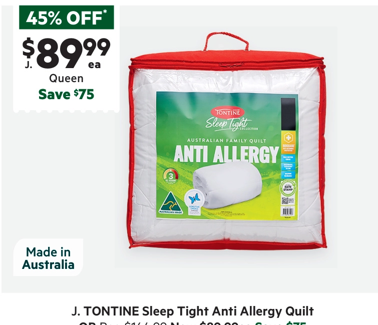 Tontine Sleep Tight Anti-Allergy Quilt