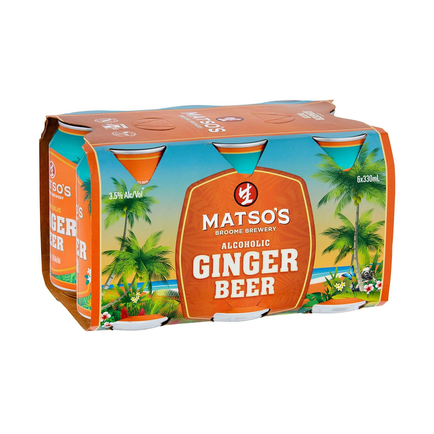 Matso’s Alcoholic Ginger Beer Cans 330mL 6 pack