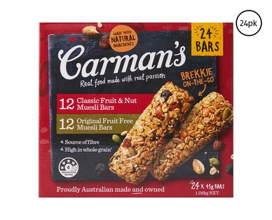 Carman’s Muesli Bars 24pk/1.08kg