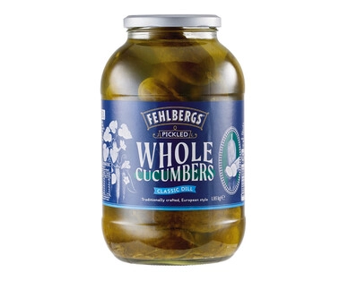 Fehlbergs Pickled Whole Cucumbers Classic Dill 1.95kg