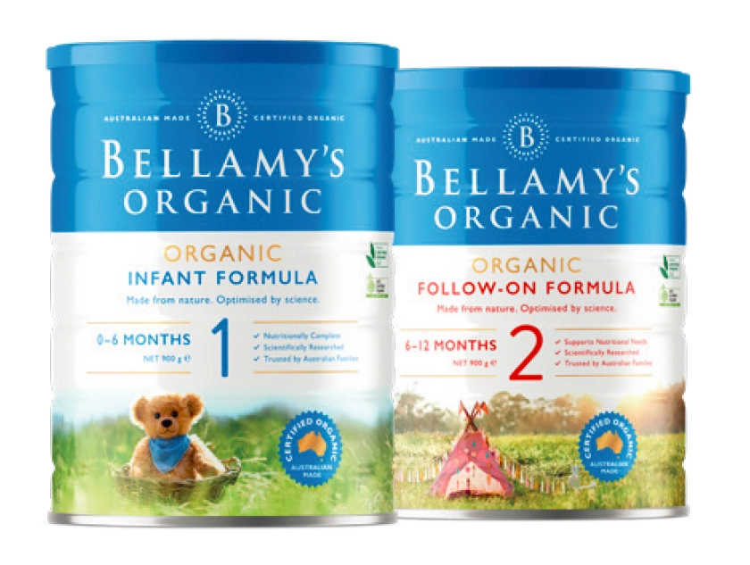 Bellamy’s Organic Infant Formula Step 1 or Follow-On Formula Step 2 900g