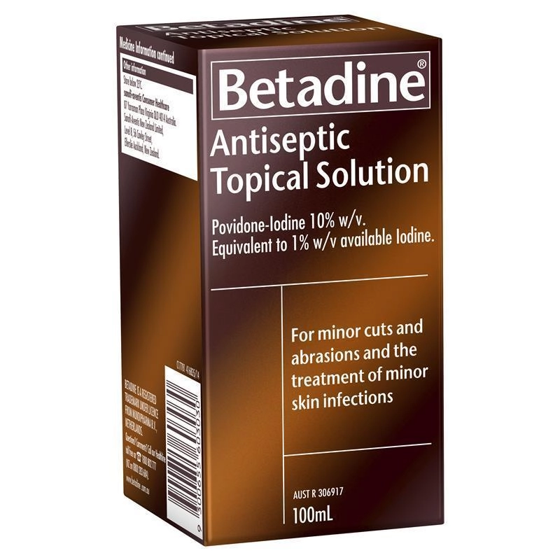 Betadine Antiseptic Topical Solution 100ml Liquid