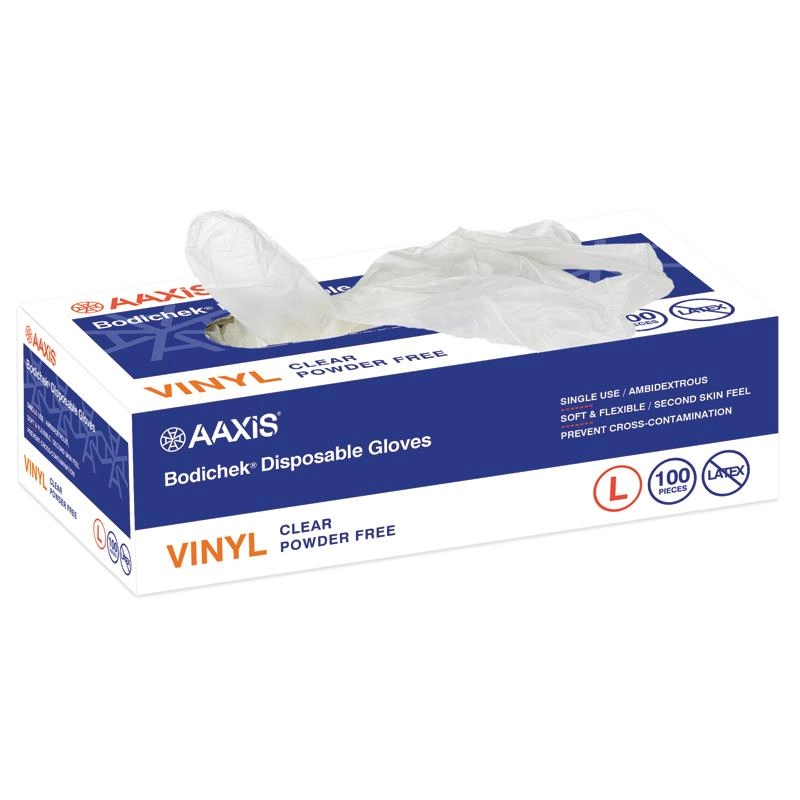 Bodichek Vinyl Disposable Gloves Powder Free 100 Pack Assorted Sizes Available