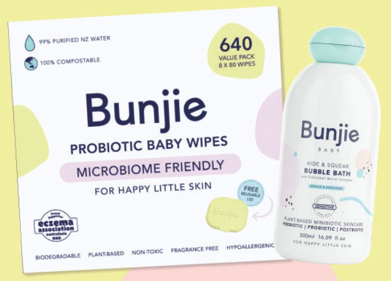 Bunjie Baby 8 x 80 Wipes or Bubble Bath 500ml